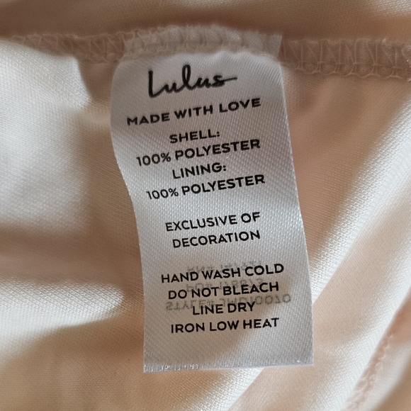 Lulus Briarwood Blush Pink Lace Short-Sleeve Trumpet Hem Ruffled Midi Dress - Picture 13 of 16